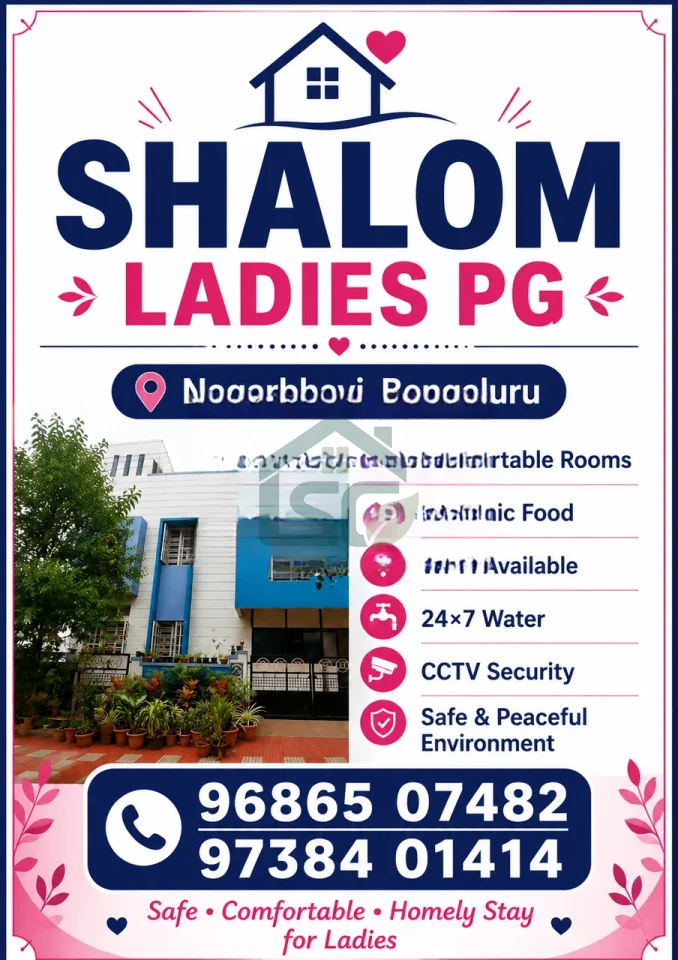 At Shalom Ladies PG, Nagarbhavi, Bangalore