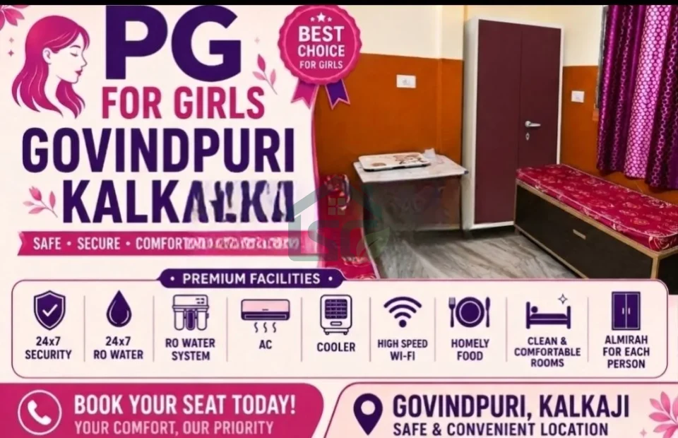 At PG For Girls, Kalkaji, New Delhi